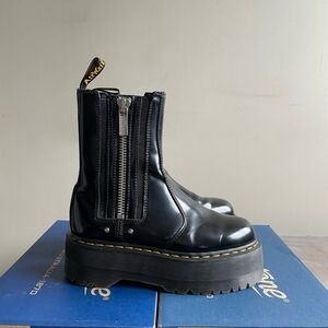 Dr. Martens Black Double Zip Platform Boots